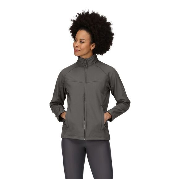 Regatta Ladies Uproar Softshell Wind Resistant Jacket / Seal Grey - Picture 3 of 4